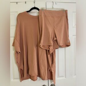 FP Movement by Free People Peach Top and Shorts Set